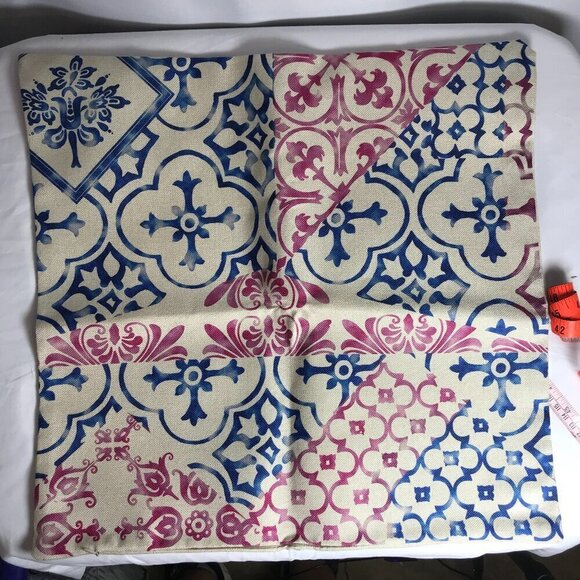 NWOT Pillow Cover for 16"x16" pillow.  Burlap look fabric.  Accent decoration - Picture 1 of 9